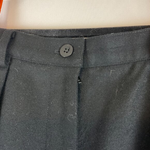 J. Crew Vintage Wool Pants 10 Black Pleated Pockets Lined - Picture 5 of 10